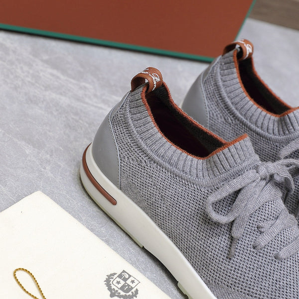 LP lady Flexy Walk Sneaker Gray mix Orange Wool And Calfskin 310448