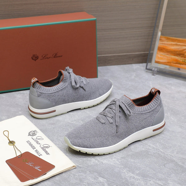 LP lady Flexy Walk Sneaker Gray mix Orange Wool And Calfskin 310448