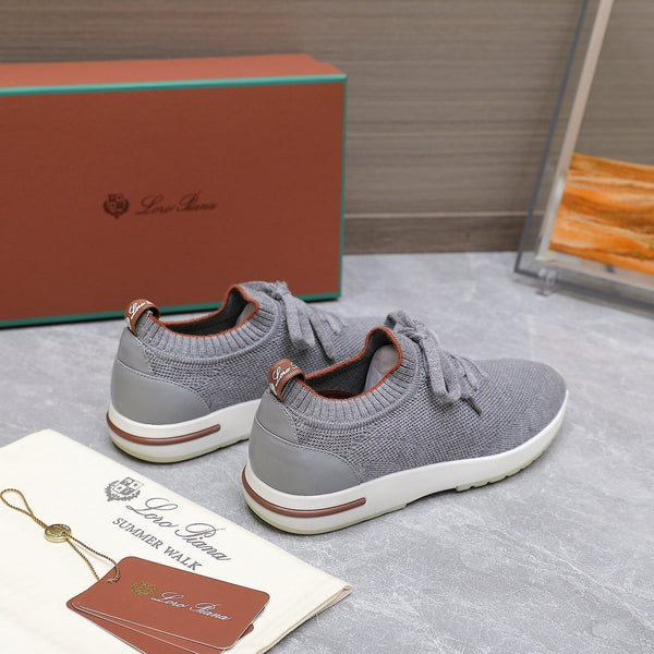 LP lady Flexy Walk Sneaker Gray mix Orange Wool And Calfskin 310448