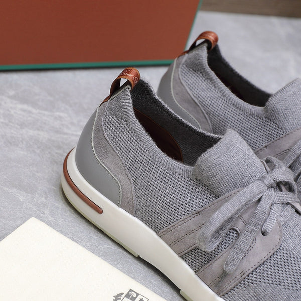 LP lady Flexy Walk Sneaker Flannel Gray Wool And Calfskin 310449