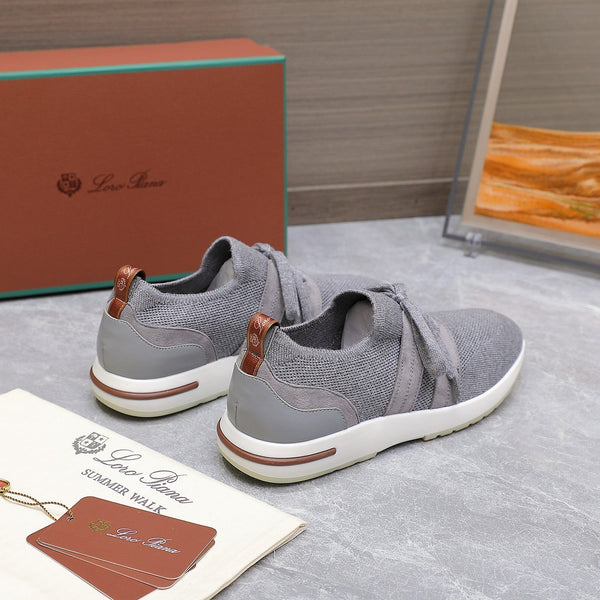 LP lady Flexy Walk Sneaker Flannel Gray Wool And Calfskin 310449