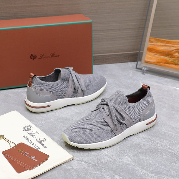 LP lady Flexy Walk Sneaker Flannel Gray Wool And Calfskin 310449