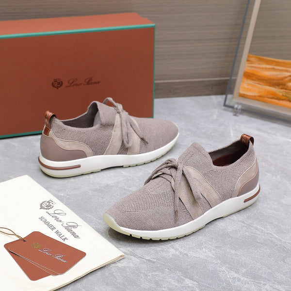 LP lady Flexy Walk Sneaker Pink Wool And Calfskin 310454