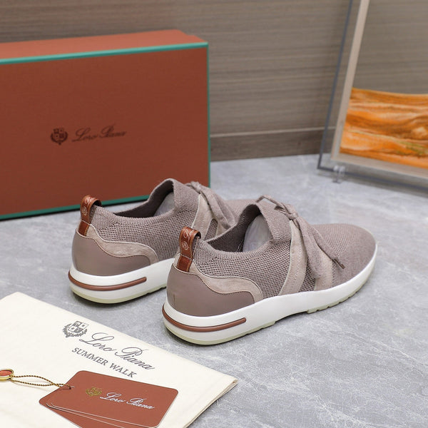 LP lady Flexy Walk Sneaker Pink Wool And Calfskin 310454