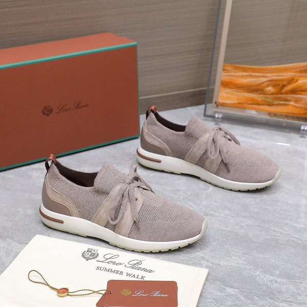 LP lady Flexy Walk Sneaker Pink Wool And Calfskin 310454