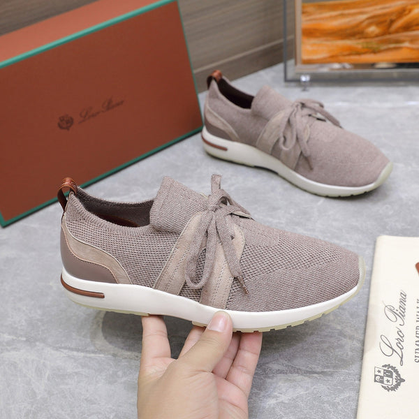 LP lady Flexy Walk Sneaker Pink Wool And Calfskin 310454