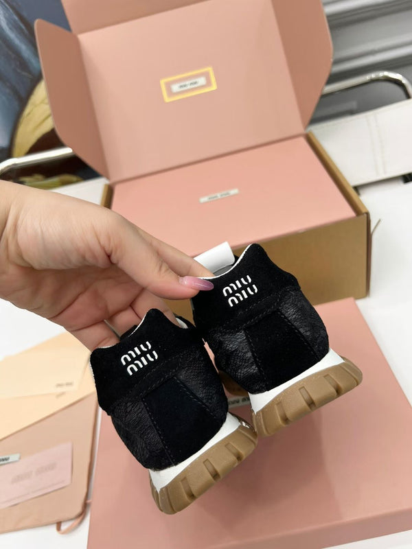 Miu TYRE Sneakers Black Suede Lace 456326