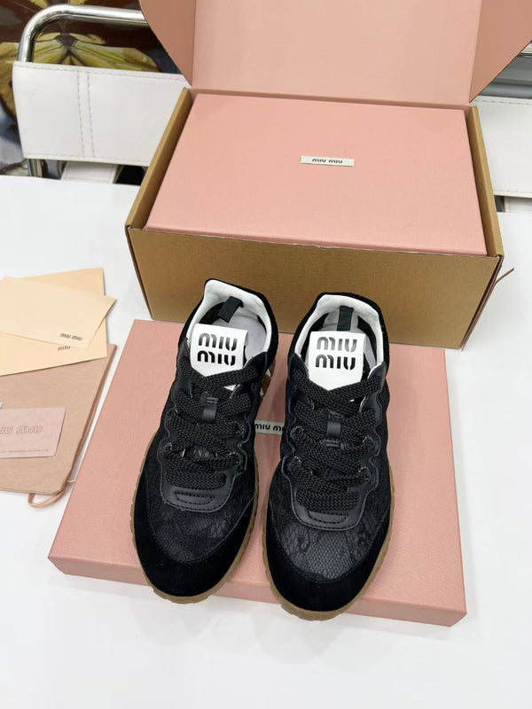 Miu TYRE Sneakers Black Suede Lace 456326