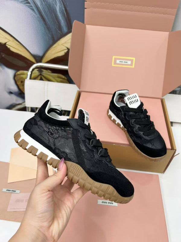 Miu TYRE Sneakers Black Suede Lace 456326