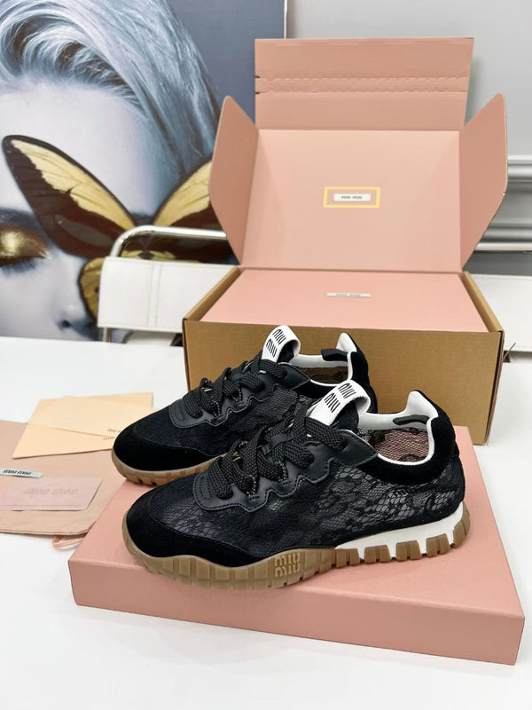 Miu TYRE Sneakers Black Suede Lace 456326
