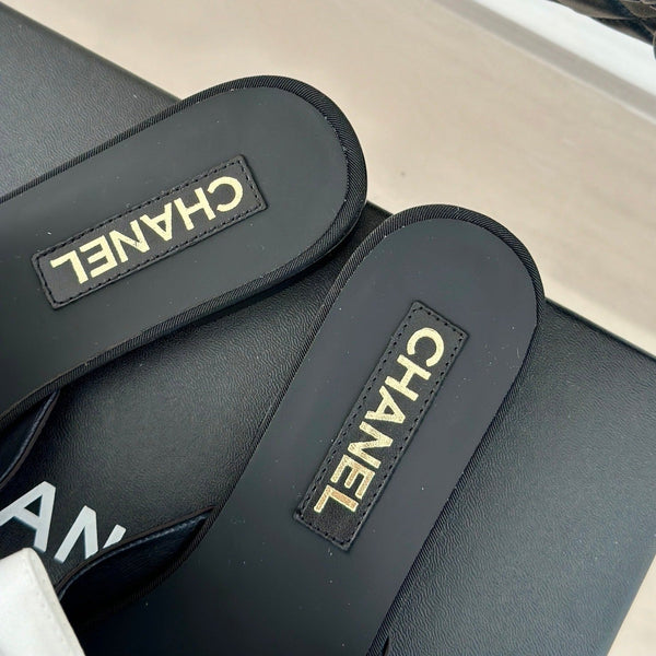 cc white big bow flat sandals black lambkin