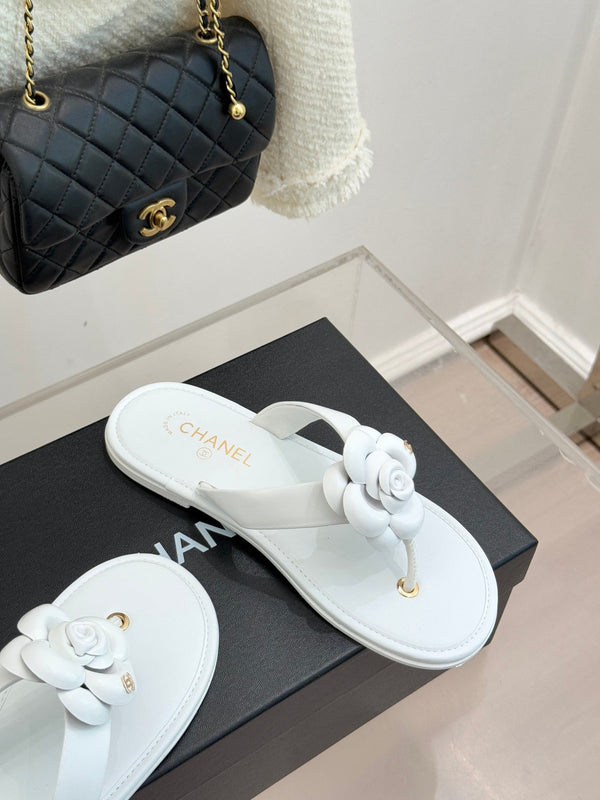 CC 26C Camélia Printemps Précoce Diapositive Cuir de Veau Blanc