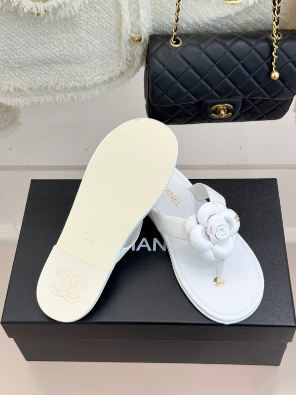 CC 26C Camélia Printemps Précoce Diapositive Cuir de Veau Blanc