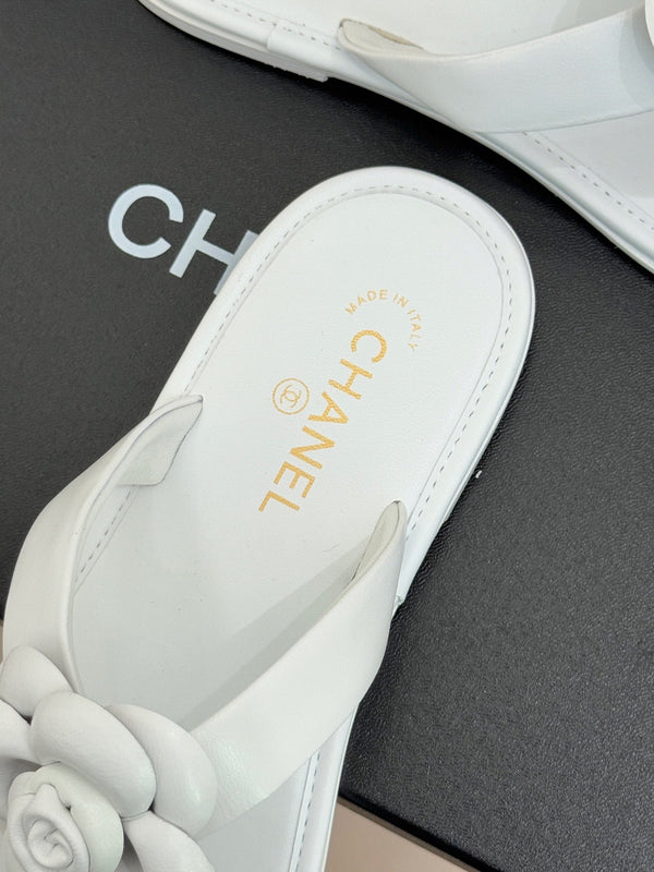 CC 26C Camélia Printemps Précoce Diapositive Cuir de Veau Blanc