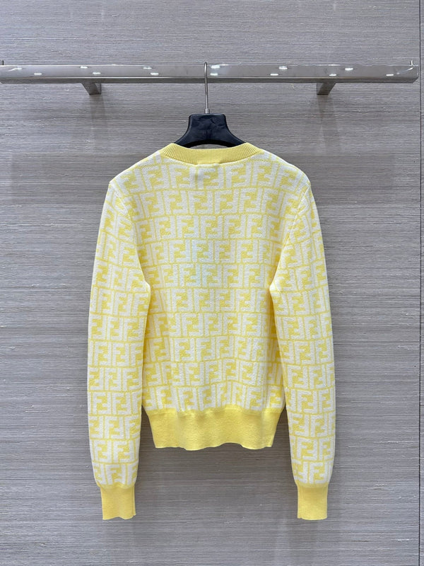 Fendi 25 Cardigan yellow Cotton