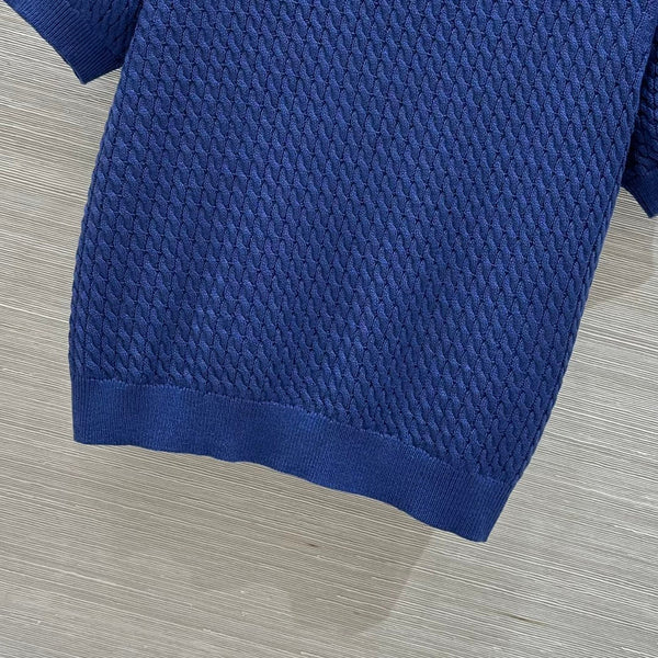 Miu Miu 25 Knitted Top Blue Wool