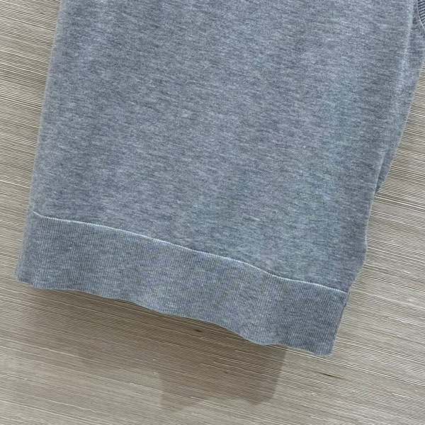 Gucci 2025 Logo Embroidered Knitted Vest Top Gray Wool