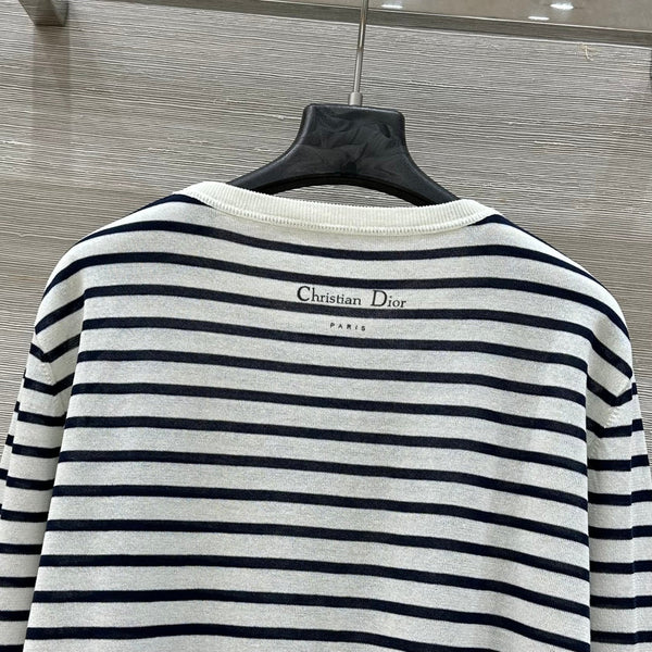 CD Coconut Knitted Sweater Black mix White Cotton Polyester