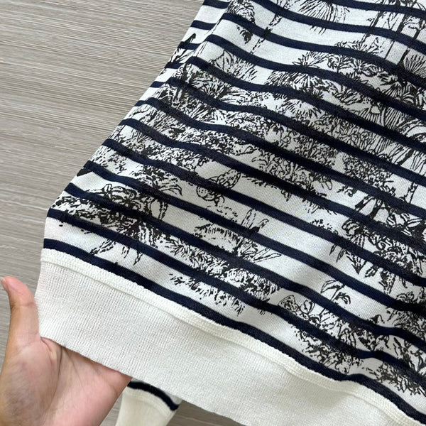 CD Coconut Knitted Sweater Black mix White Cotton Polyester