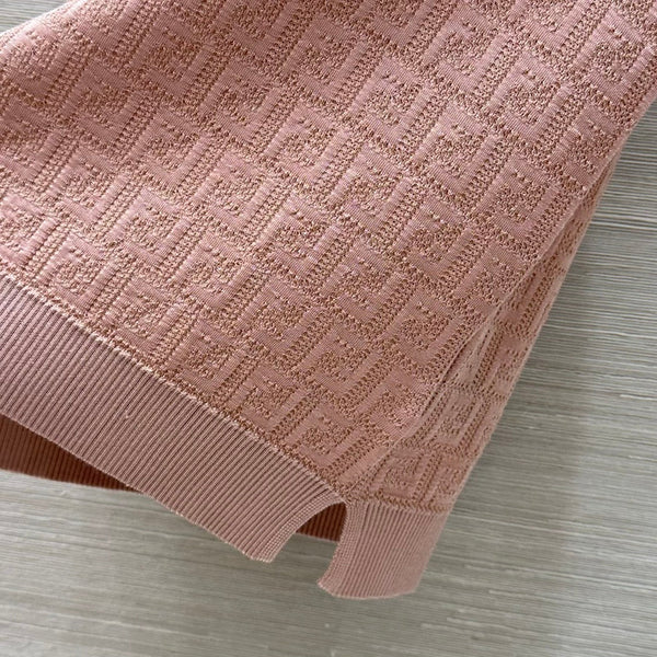 Fendi 25 Knitted Top Pink Cotton Viscose