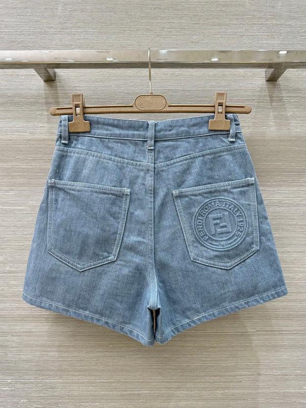 Fendi 25 Short Haze Blue Cotton