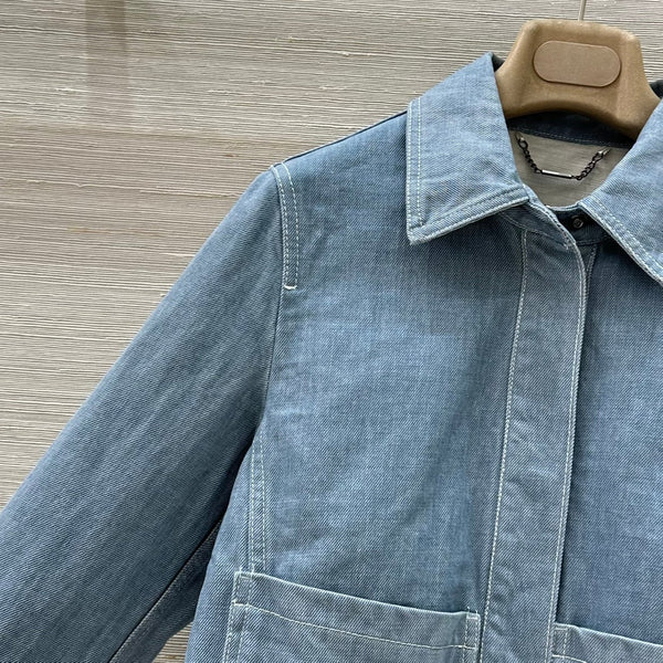 Fendi 25 Denim Jacket Haze Blue Cotton