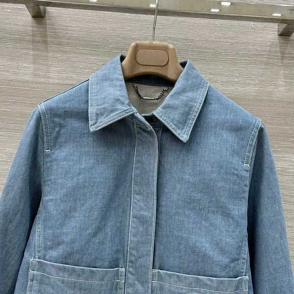 Fendi 25 Denim Jacket Haze Blue Cotton