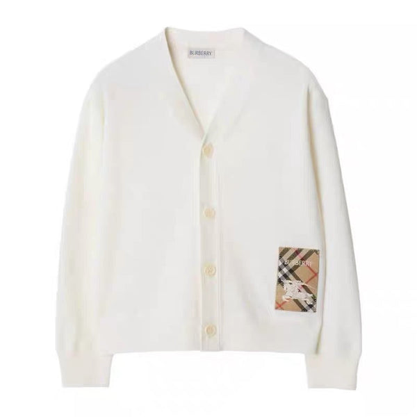 Bur 25 Cardigan Black And White Cashmere