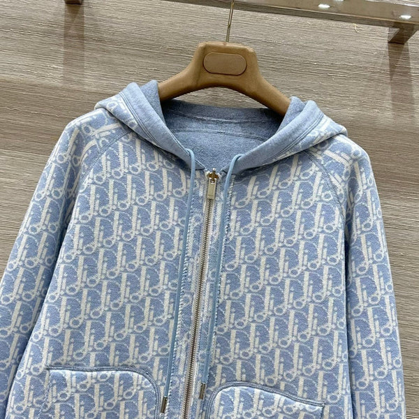 CD 25 Hooded Jacket Blue 2 Sides Cotton