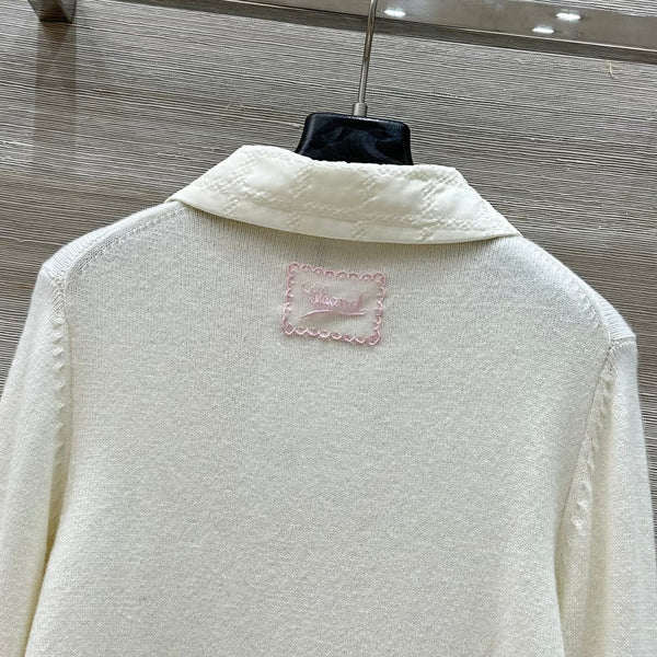 CC 25 Cardigan Cachemire Blanc