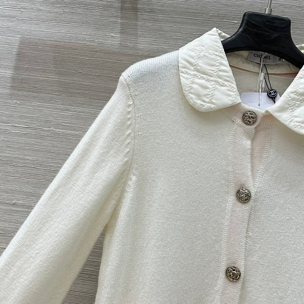 CC 25 Cardigan Cachemire Blanc