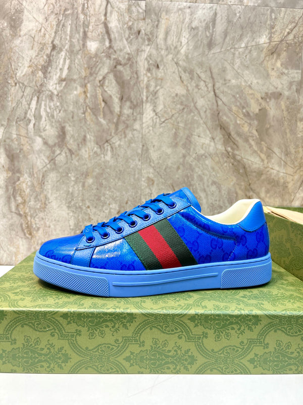 GG Men's ACE Sneaker Blue Calfskin 525957