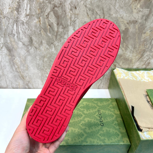 GG Men's ACE Sneaker Red Calfskin 525959