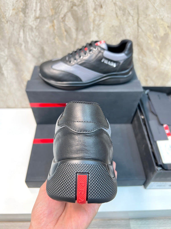 PRA AMERICA'S CUP SOFT RUBBER AND BIKE FABRIC SNEAKERS BLACK