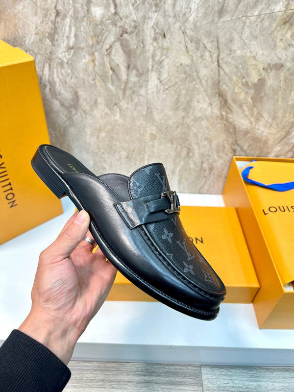 LV EASY MULE BLACK MONOGRAM CALFSKIN