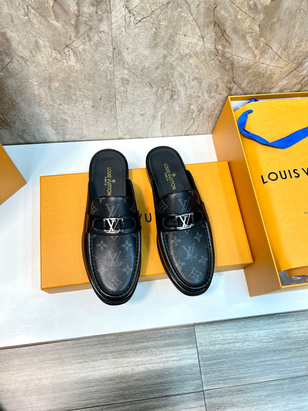 LV EASY MULE BLACK MONOGRAM CALFSKIN