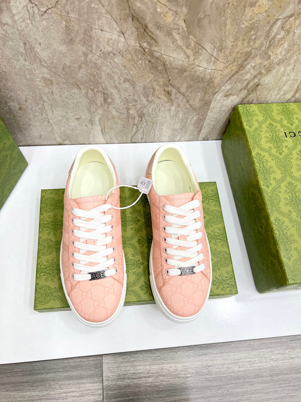 GG Men's ACE Sneaker Pink Canvas 525945