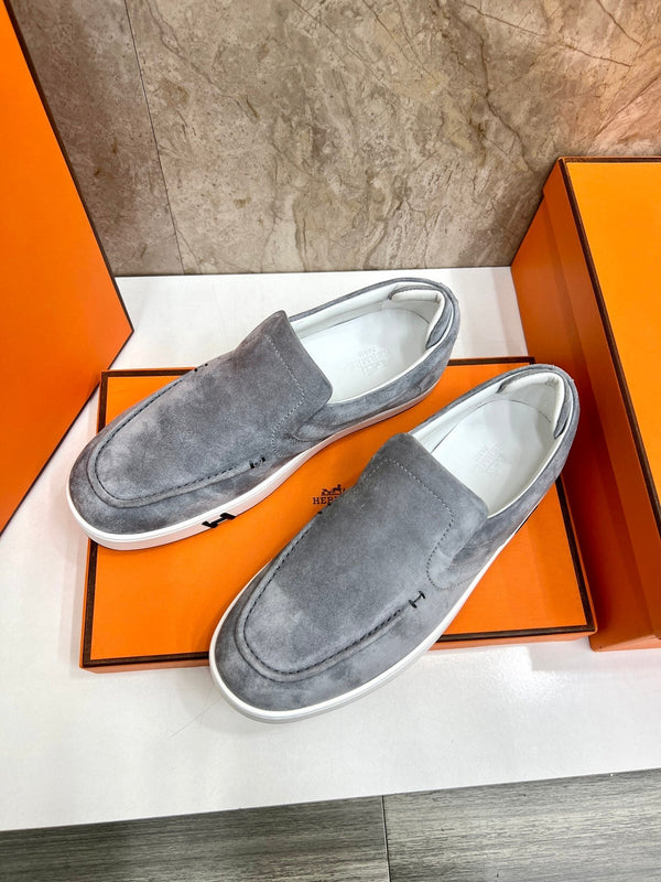 HM 25 Men's Kiddy Slip-on Shoe Grey Cowhide 545623