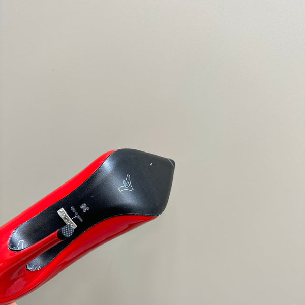 DÉCOLLETÉ CON TACCO ALTO GG 105 IN PELLE DI AGNELLO COLOR CARAMELLO