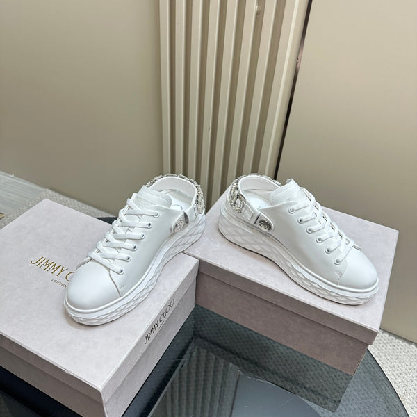 Jimmy Diamond Sling in nappa bianca, scarpe da ginnastica slipper 583132