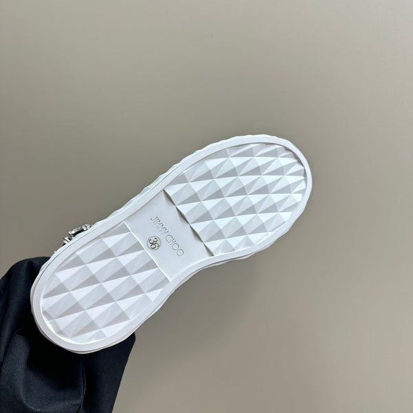 Jimmy Diamond Sling in nappa bianca, scarpe da ginnastica slipper 583132