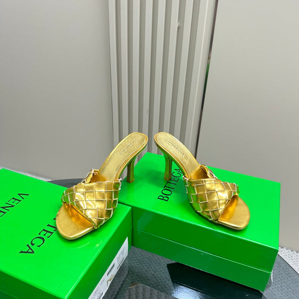 blink mule 95 gold metalic lambskin