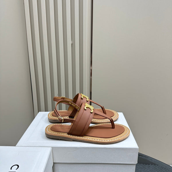 LYMPIA TRIOMPHE PERIZOMA IN PELLE DI VITELLO TAN