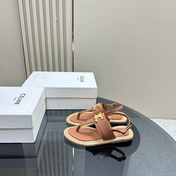 LYMPIA TRIOMPHE PERIZOMA IN PELLE DI VITELLO TAN