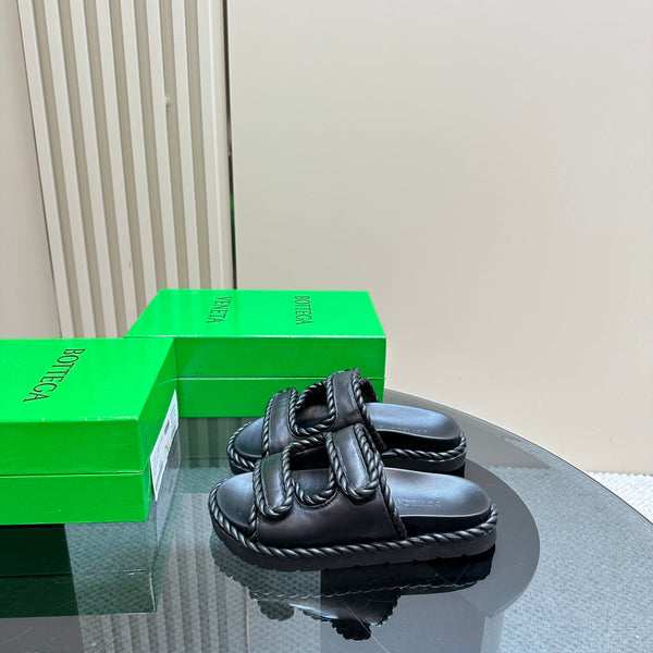 jack flat mule black lambskin