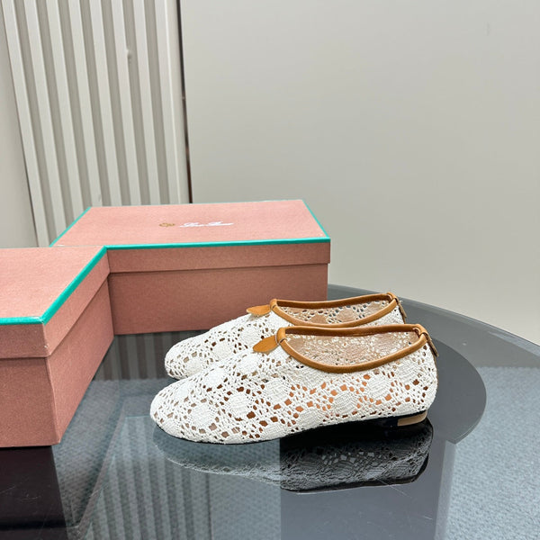 floaty flat mocassin sliper white fabric