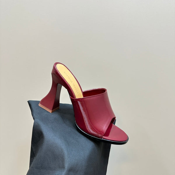 BV 26s High Mule 9.5cm Burugndy Calfskin