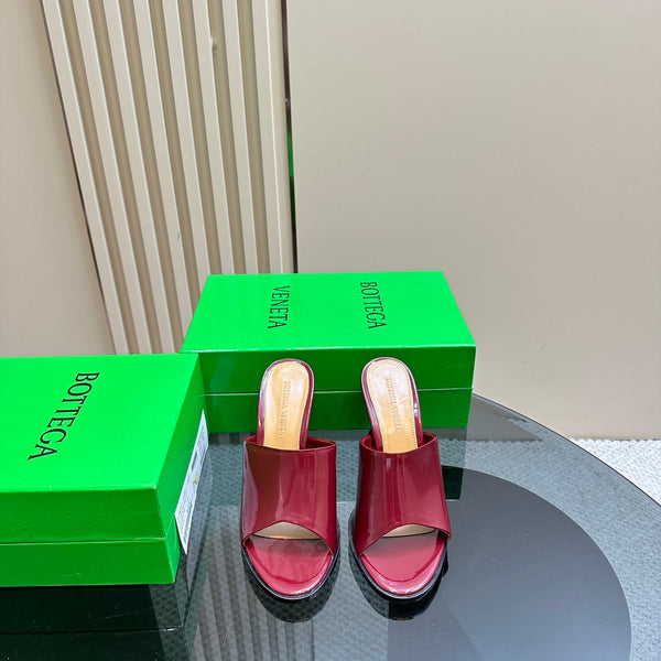BV 26s High Mule 9.5cm Burugndy Calfskin