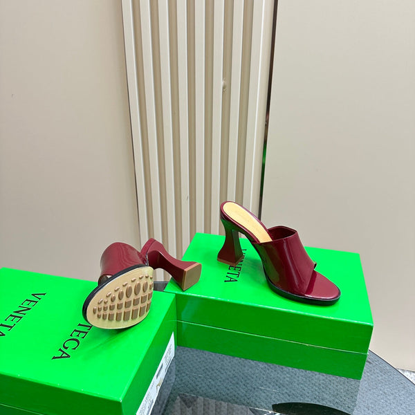 BV 26s High Mule 9.5cm Burugndy Calfskin