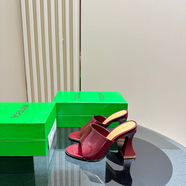 BV 26s High Mule 9.5cm Burugndy Calfskin
